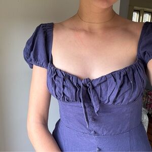Altar’d State Blue Puff Sleeve Dress